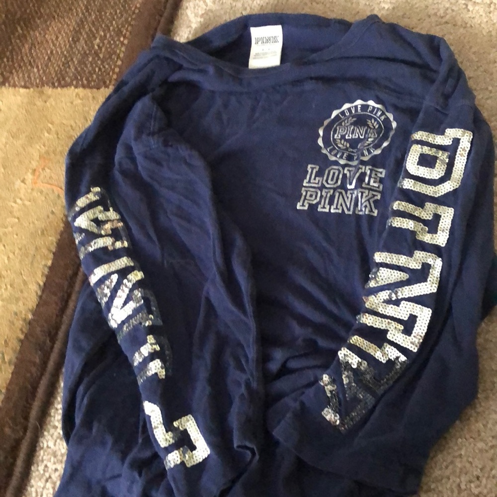 Victoria Secret Blue Long Sleeve Shirt